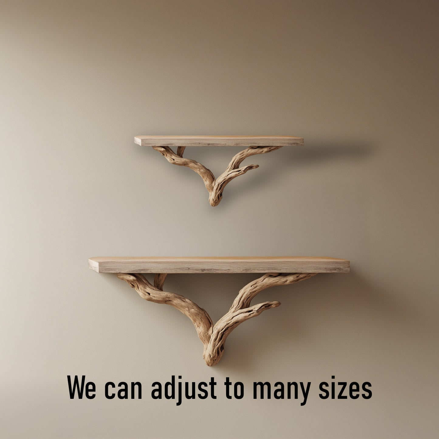 Tree floating shelf driftwood branch bookshelf solid wood art wall mount decor for wall