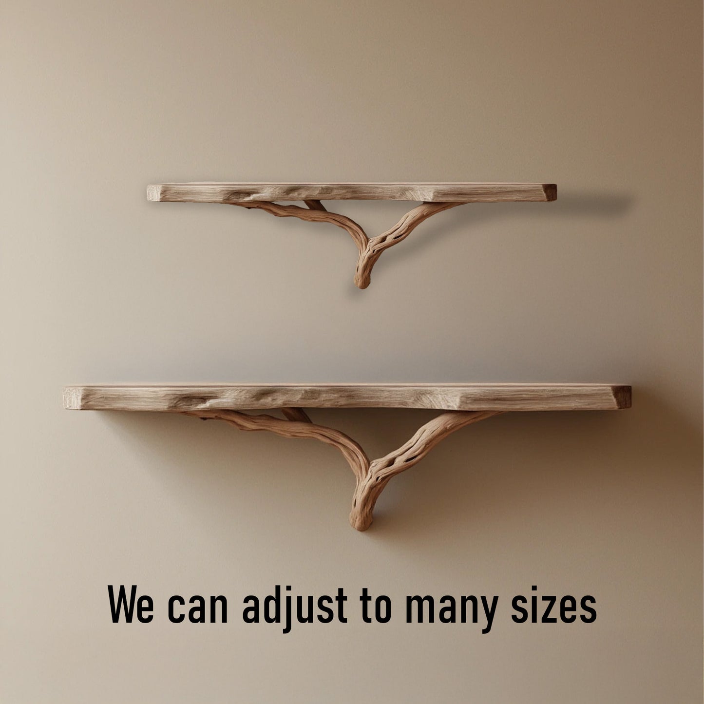 Floating bookshelf tree driftwood branch bookcase solid wood art wall mount rustic book shelf