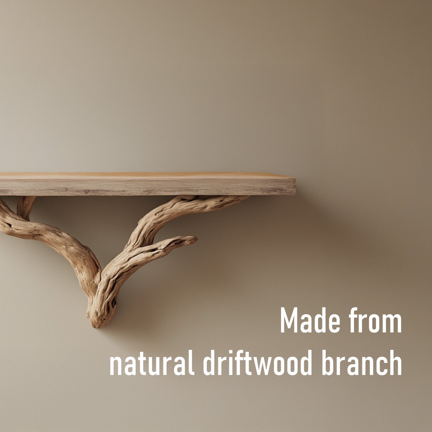 Tree floating shelf driftwood branch bookshelf solid wood art wall mount decor for wall