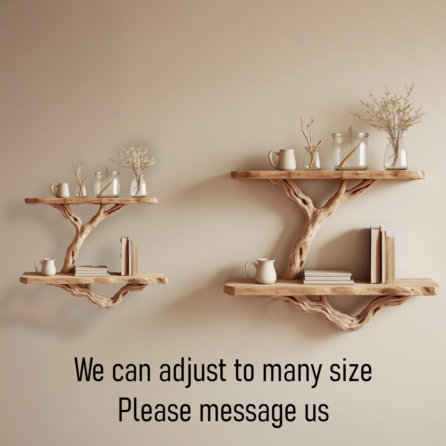 Rustic narrow console table tree book shelf mid century bookcase wall mount bookshelf handmade decor