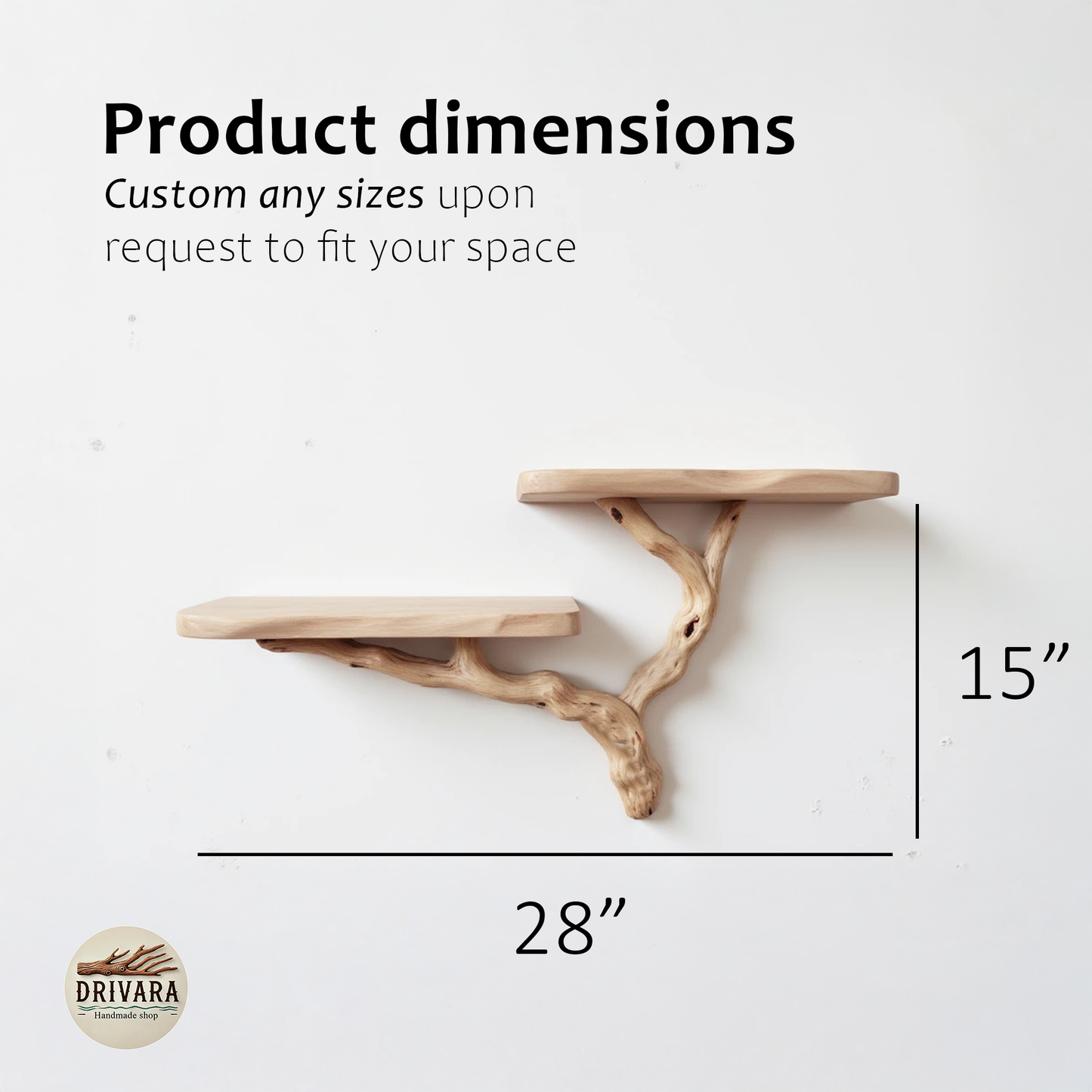Rustic driftwood shelf console table bedroom solidwood bookshelf wall mount unique tree bracnh bookshelves entryway handmade furniture