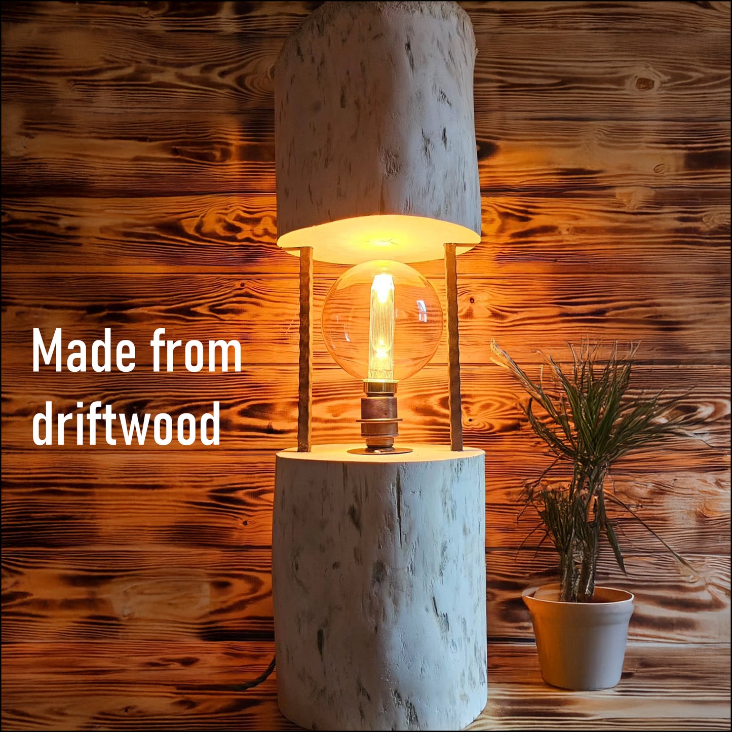 Wood desk Lighting driftwood table lamp rustic wood light