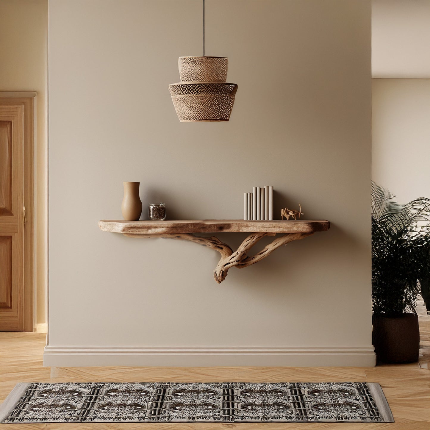 Tree branch bookshelf solid wood art wall mount handmade furniture driftwood floating bookcase rustic book shelf