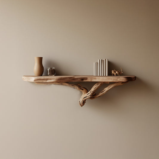 Tree branch bookshelf solid wood art wall mount handmade furniture driftwood floating bookcase rustic book shelf