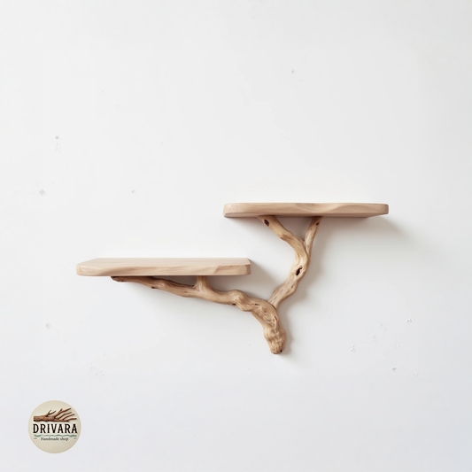 Rustic driftwood shelf console table bedroom solidwood bookshelf wall mount unique tree bracnh bookshelves entryway handmade furniture