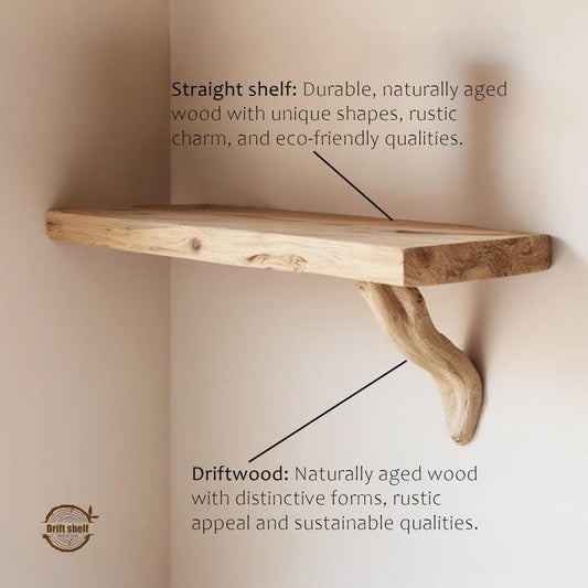 Rustic driftwood shelf natural console table solidwood bookshelf wall mount decor unique tree bracnh bookshelves